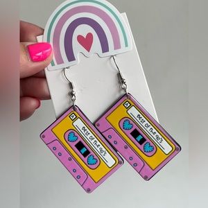 Retro cassette earrings
